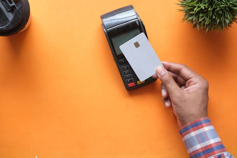 Contactless EMV/NFC card reader in use